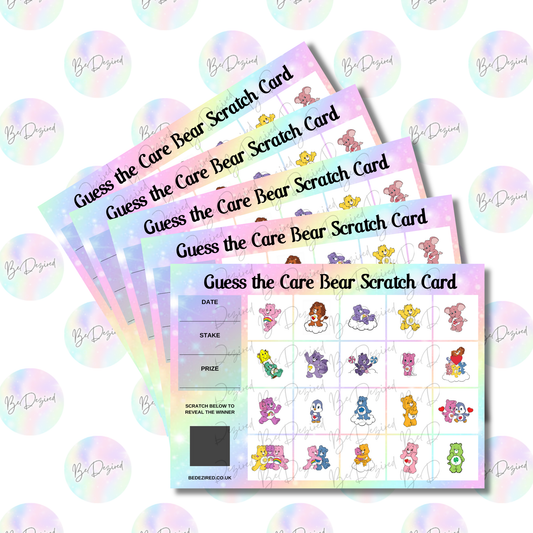 Caring Bears Character Scratch Cards