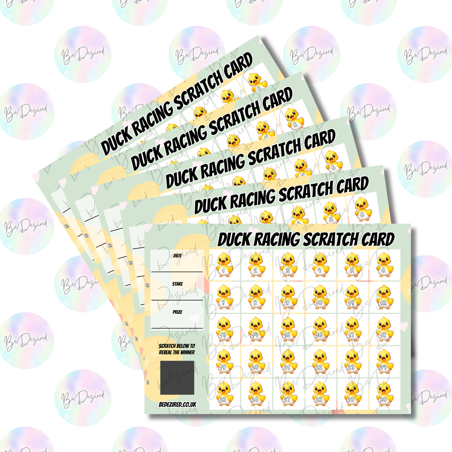 Duck Race Scratch Cards