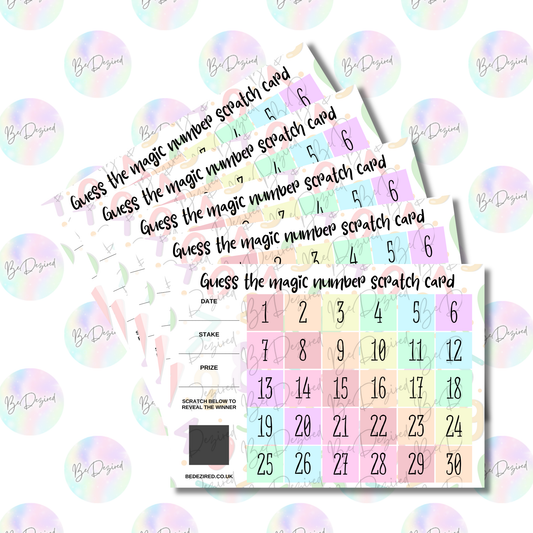 Lucky Squares 1-30 Scratch Cards