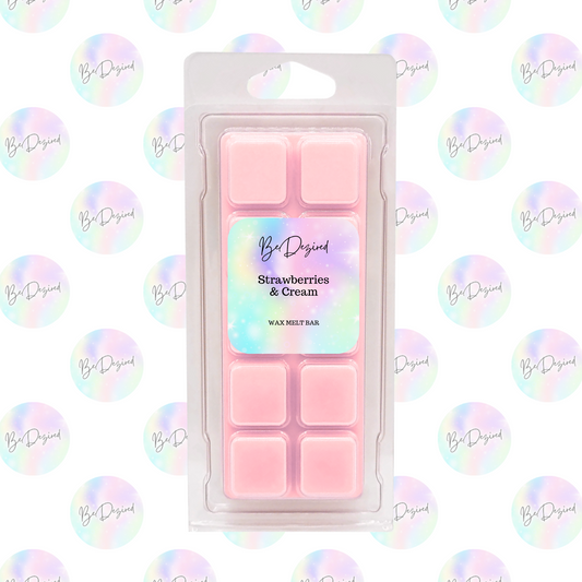 Strawberries and Cream 50g Wax Melt Snap Bar