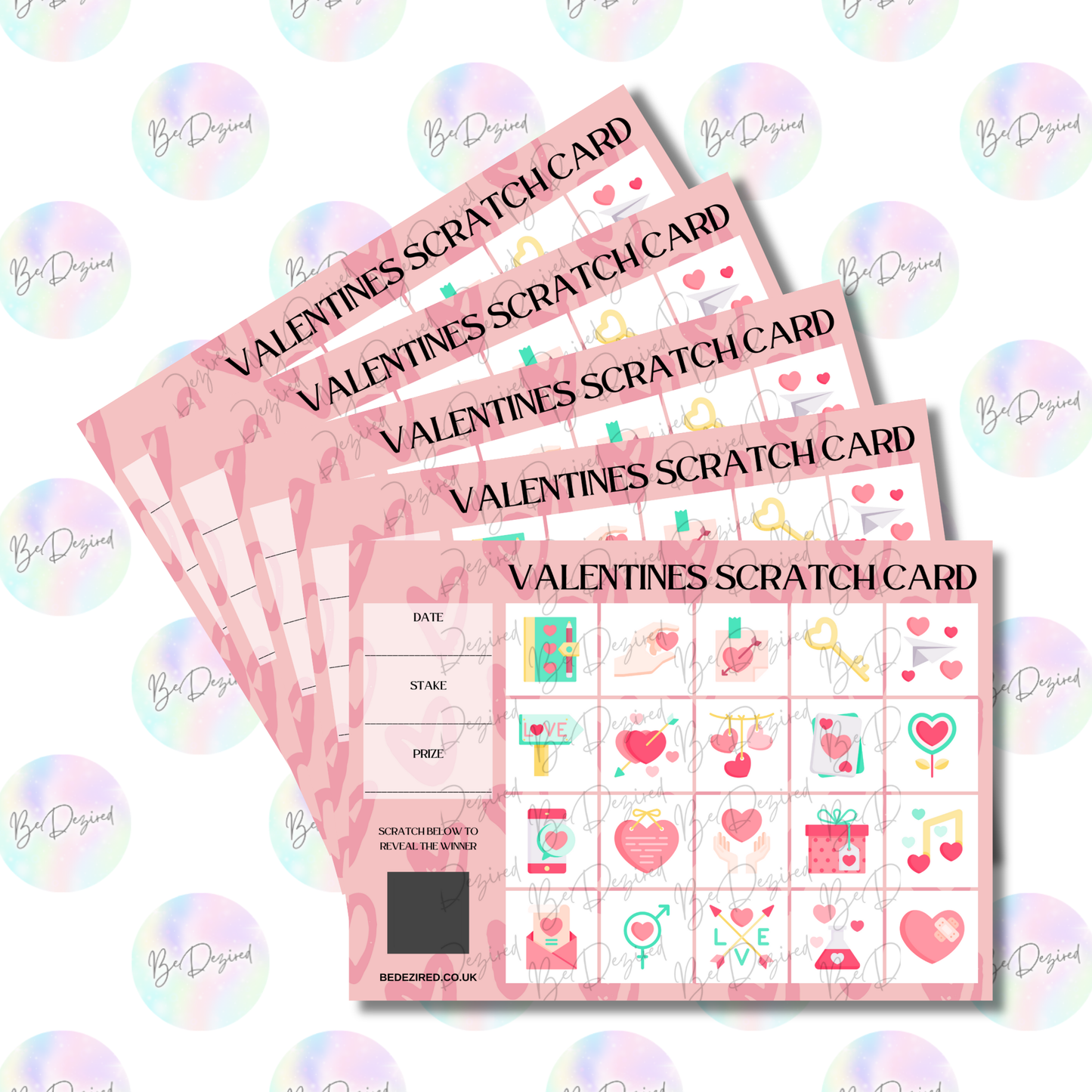 Valentines Day Scratch Cards